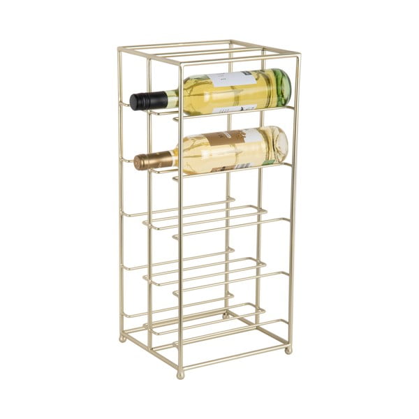 Kuldne metallist veinihoidja 10le pudelile 25x57x22,5 cm Dual Floor - PT LIVING-image-3