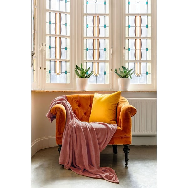 Roosa mikroplüüsist tekk , 130 x 160 cm - Tiseco Home Studio-image-1