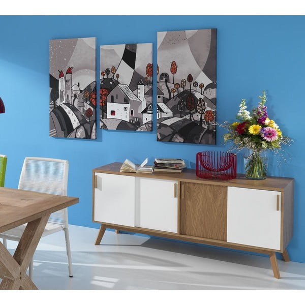 3-osaline maal lõuendil Maastik, 105 x 150 cm Triptych - Tomasucci-image-1