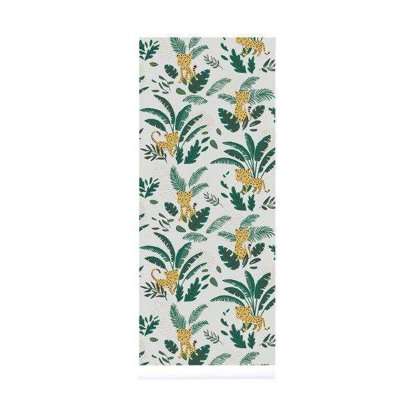 Laste tapeet 10 m x 50 cm Cheetah & Tropical Leaves - Lilipinso-image-2