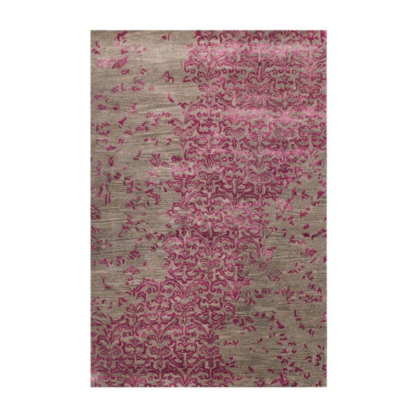 Ručně tuftovaný fialový koberec New Jersey Lilac, 122x183 cm
