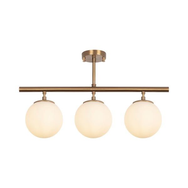 Pronksivärvi rippvalgusti klaasist varjuga Atmaca - Opviq lights-image-2