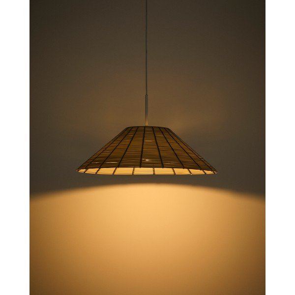 Beež kunstrotangist lambivarju ø 50 cm Saranella - Kave Home-image-3