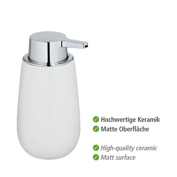 Valge keraamiline seebidosaator Badi - Wenko-image-3