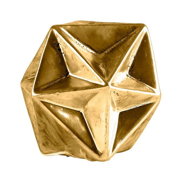 Malá dekorativní soška KJ Collection Geometry Gold, výška 8,5 cm