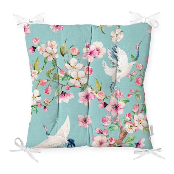 Lilled ja linnud tooli istmepadi, 40 x 40 cm - Minimalist Cushion Covers