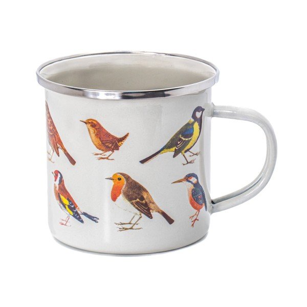 Valge/pruun kruus 310 ml Vintage Birds - Sass & Belle