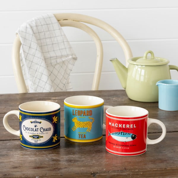 Punane-kreem keraamiline kruus 350 ml Fish - Rex London-image-3