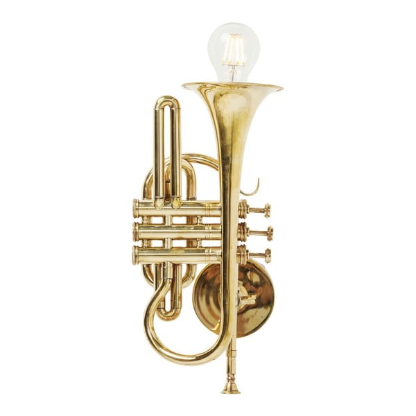 Nástěnný věšák ve zlaté barvě Kare Design Trumpet Jazz