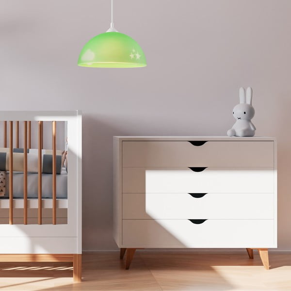 Roheline lastelamp klaasist varjuga ø 30 cm Day & Night - LAMKUR-image-3