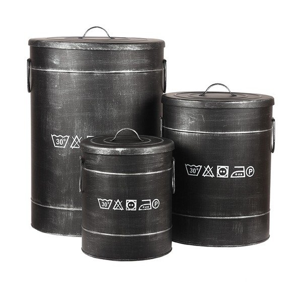 Must metallist pesukorv , ⌀ 40 cm - LABEL51-image-2