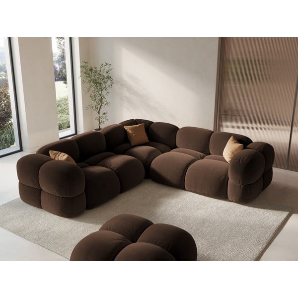  Tumepruun sametist nurgadiivan Loretto – Cosmopolitan Design-image-1