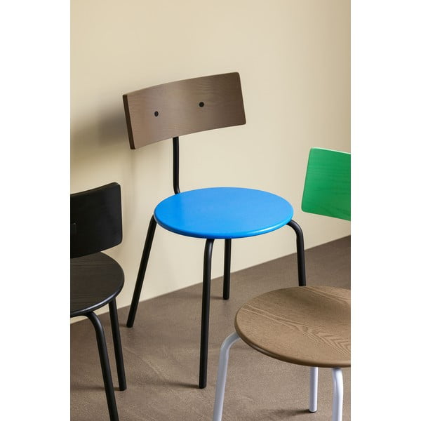 Sinised-puiduvärvi söögitoolid 4 tk komplektis Koi - Hübsch-image-1