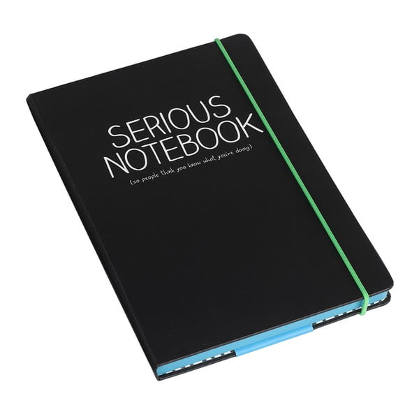 Černý zápisník formátu A5 Happy Jackson Serious-image-1