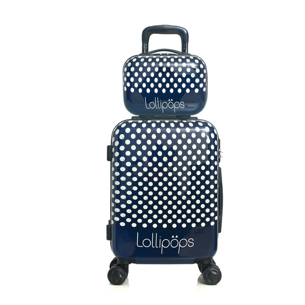 Komplekt sinine 4 ratastega pagas ja kohver Lollipops Penny - LOLLIPOPS-image-1