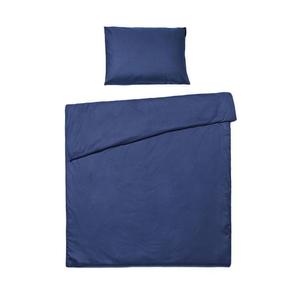 Mereväe sinine puuvillane voodipesu üheinimesevoodile, 140 x 200 cm - Bonami Selection
