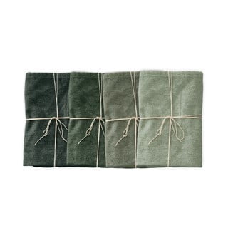 4 linasest salvrätikust koosnev komplekt Green Gradient, 43 x 43 cm - Really Nice Things