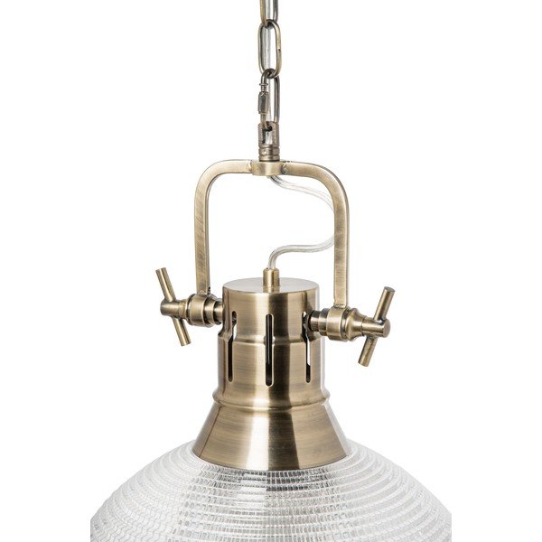 Hall metallist klaaskupliga rippvalgusti, ø 35 cm Antique – SULION-image-3