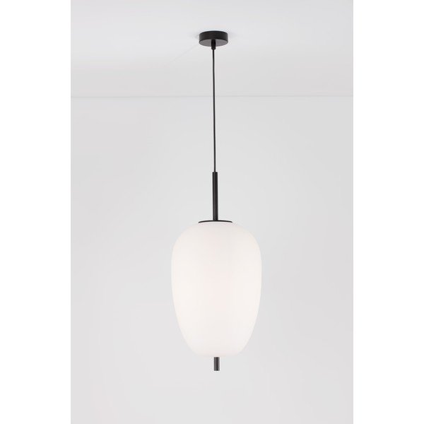 Valge/must klaasist ripplamp ø 27 cm Lato - Nova Luce-image-3