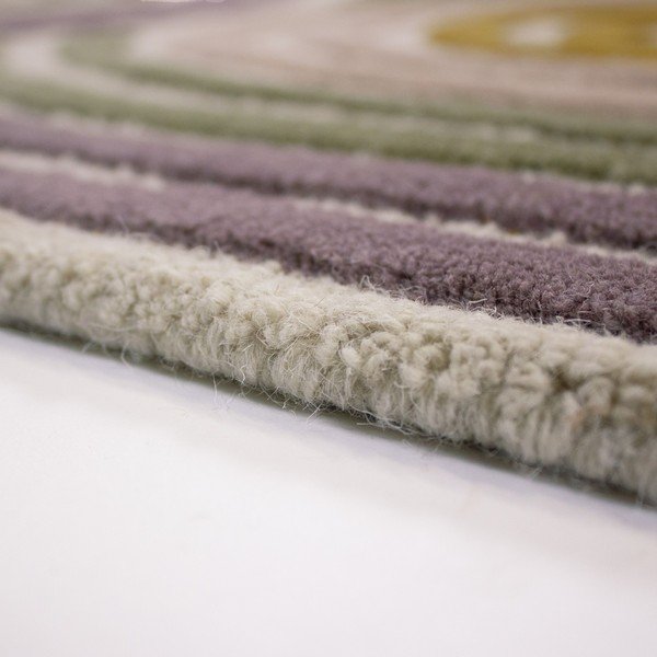 Roheline käsitsi kootud villane jooksja 80x300 cm Spiral Shaped - Flair Rugs-image-3