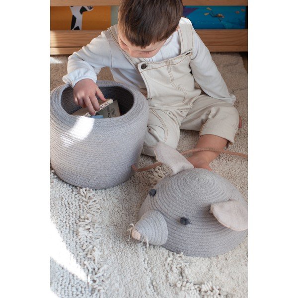 Hall riidest laste mänguasjakorv ø 25x30 cm Renata the Rat - Lorena Canals-image-3