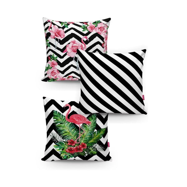 3 padjapüüru BW Stripes Jungle, 45 x 45 cm - Minimalist Cushion Covers