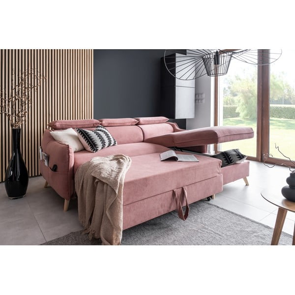 Heleroosa sametist nurgadiivan (parem nurk) Sweet Harmony - Miuform-image-4