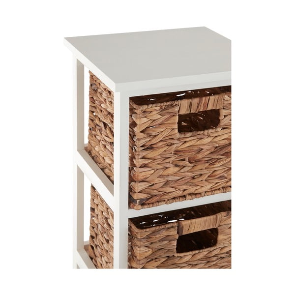 Täispuidust paulownia vannitoariiul valge-puiduvärvi 32x100 cm Padstow - Premier Housewares-image-1