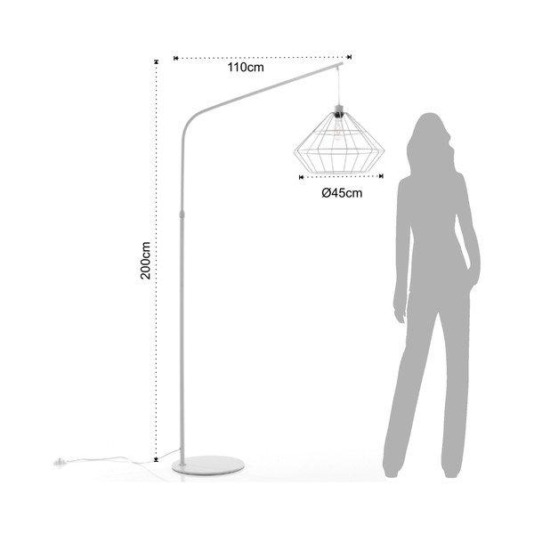 Stojací lampa ve stříbrné barvě Tomasucci Diamond-image-2