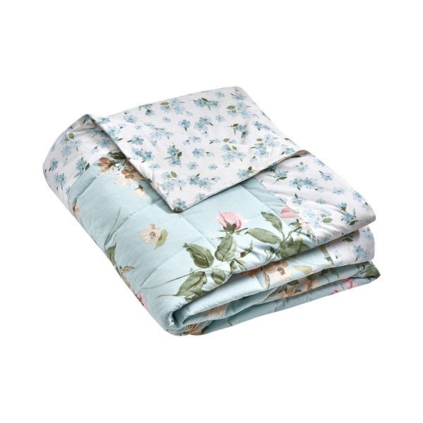 Sinine tepitud voodikate 220x230 cm Avebury Floral - Catherine Lansfield