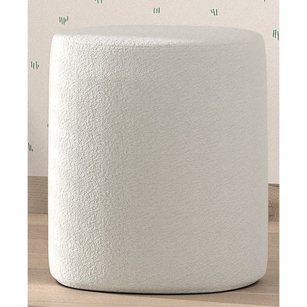 Valge laste pouf, mis on valmistatud bukleekangast MOON - Vipack-image-1