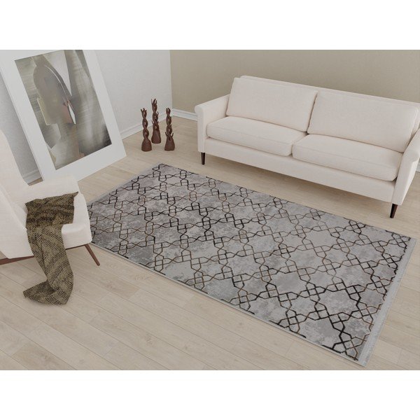Hall pestav vaip 160x230 cm Kahve - Vitaus-image-1
