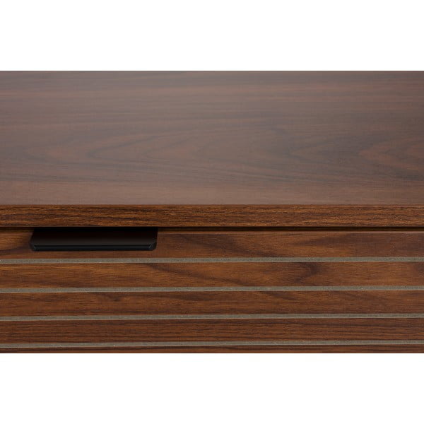 Pruun pähklipuidu spoonist kummut 110x74x40 cm Stripes - White Label-image-4