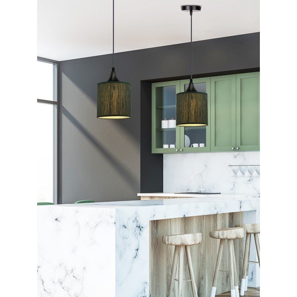 Tumeroheline rippvalgusti tekstiilist varjuga ø 15 cm Patti - Candellux Lighting-image-1