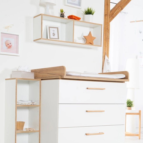 Valge laste raamaturiiul seinale 90x29 cm Finn - Roba-image-3