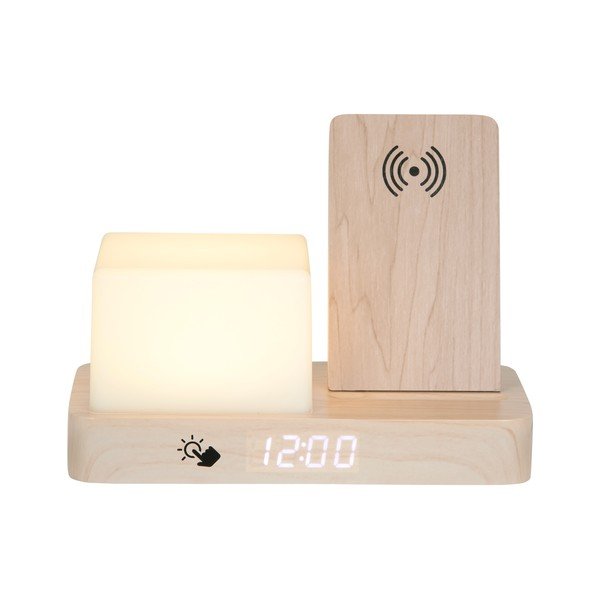 Digitaalne/laua äratuskell juhtmevaba laadijaga Retro LED Night Light - Karlsson