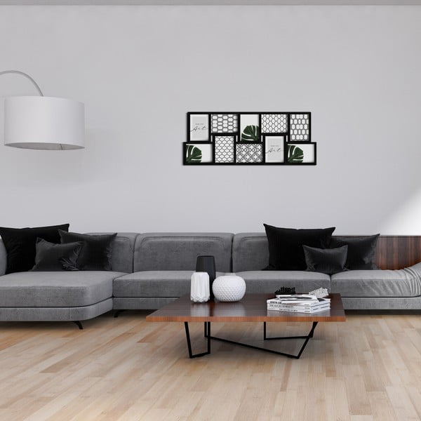 Must plastmassist seinaraam 75x30 cm -image-1