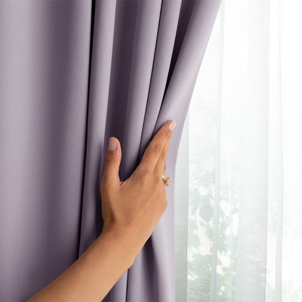 Puuderroosa pimendav kardin 140 × 175 cm Eyelets – Restilo-image-2