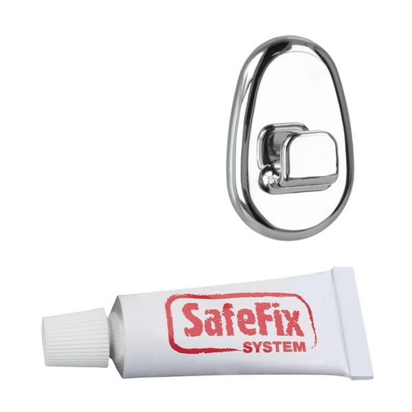 Komplekt 2 konksu ja liim Silver Safefix - Metaltex