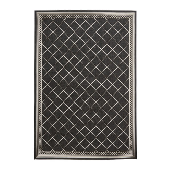 Černý koberec Think Rugs Cottage, 120 x 170 cm
