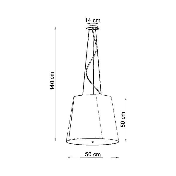 Must rippvalgusti klaasist lambivarjundiga ø 50 cm Tresco - Sollux-image-4