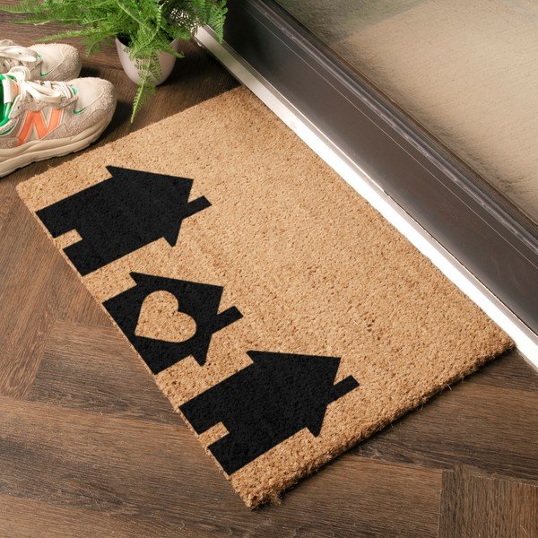 Kookoskiududest matt 40x60cm Home Is Where the Heart Is - Artsy Doormats-image-1
