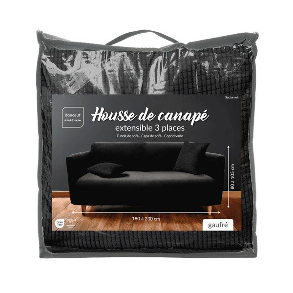 Must 3-kohalise diivani kate Sacha - douceur d'intérieur-image-3