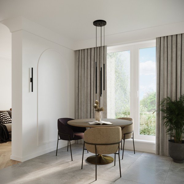 Must metallist rippvalgusti ø 25 cm Fideus - Sollux-image-3