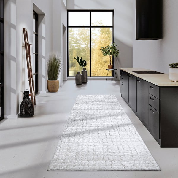 Kreem vaip 80x240 cm Artistique Cream White - Elle Decoration-image-1