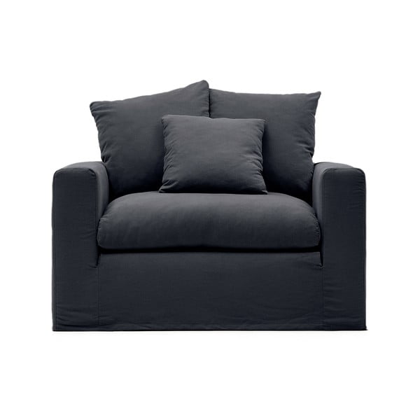 Antratsiitne linane tugitool Nora - Kave Home-image-2