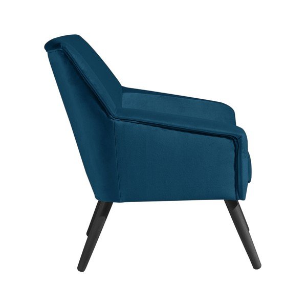 Sinine sametist tugitool mustade jalgadega Alegro - Max Winzer-image-3