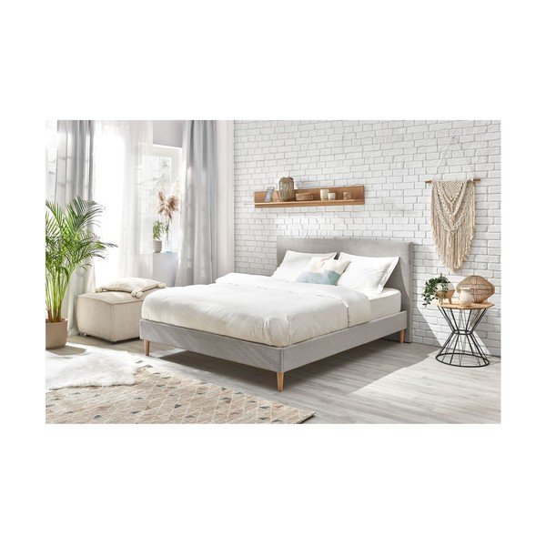 Helehall polsterdatud kaheinimesevoodi 160x200 cm Anja - Bobochic Paris-image-4