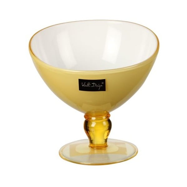 Světle žlutý pohár na dezert Vialli Design Livio, 180 ml