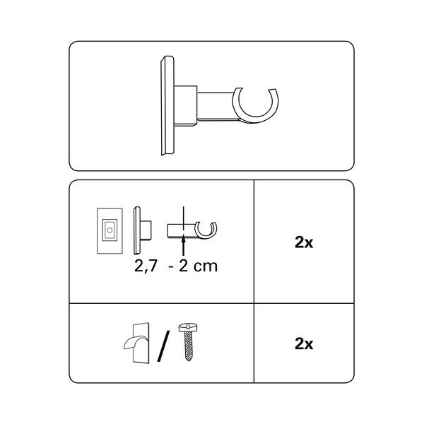 Plastmass kardinapuude talad komplektis  2 tk California – SP TREND-image-1